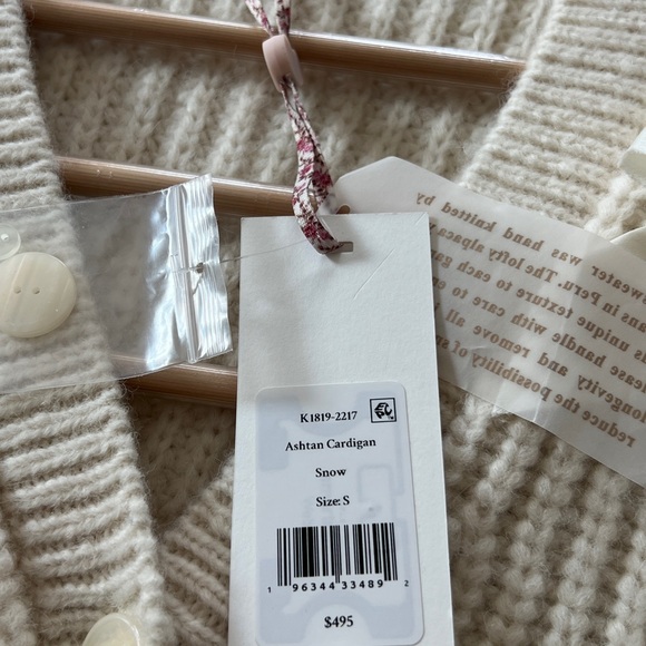 LoveShackFancy Cream Sweater with Bow Details - Picture 7 of 7